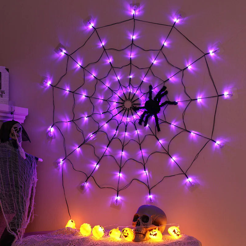 LED Spider Web Halloween Light for Indoor Decor